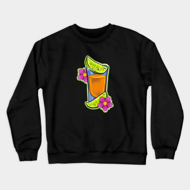 Tequila Crewneck Sweatshirt by Inkoholic